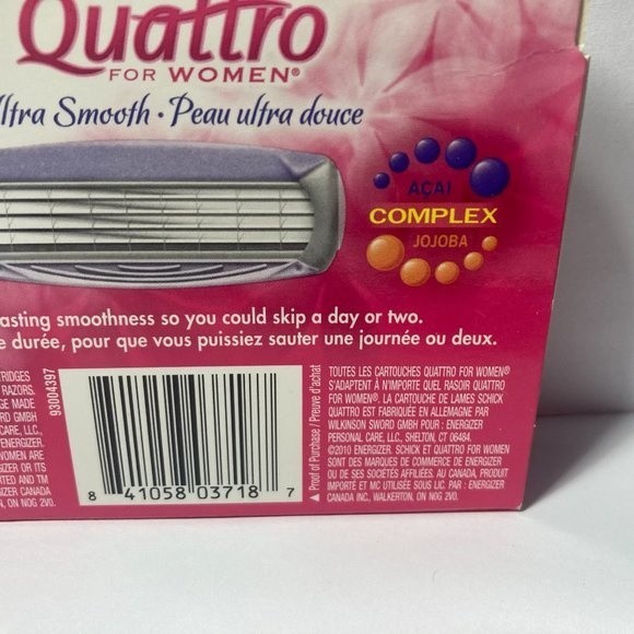 Schick Quattro Women Ultra Smooth Acai Razor Blades Refills - Picture 12 of 14